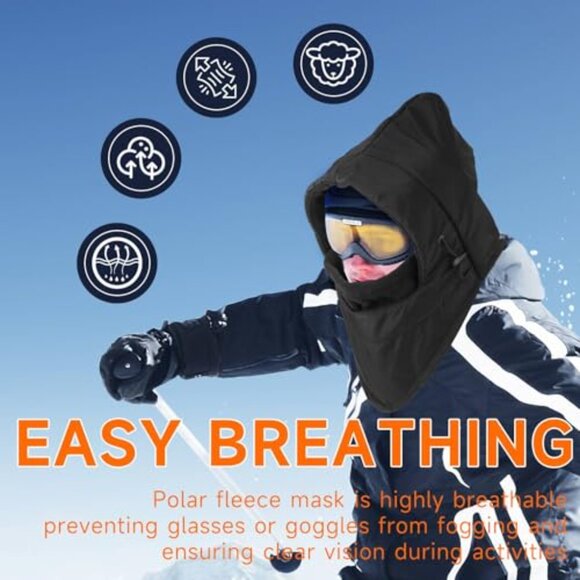 Windproof Thermal Balaclava Ski Mask Adjustable Unisex Winter Face Cover main image 4